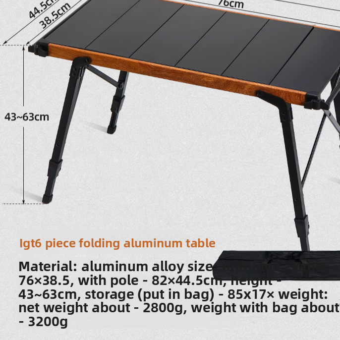 Load image into Gallery viewer, Portable Adjustable Height Camping Aluminum Table
