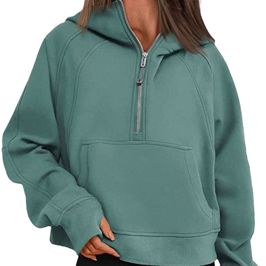 Fleece-Lined Half-Zip Sweatshirt