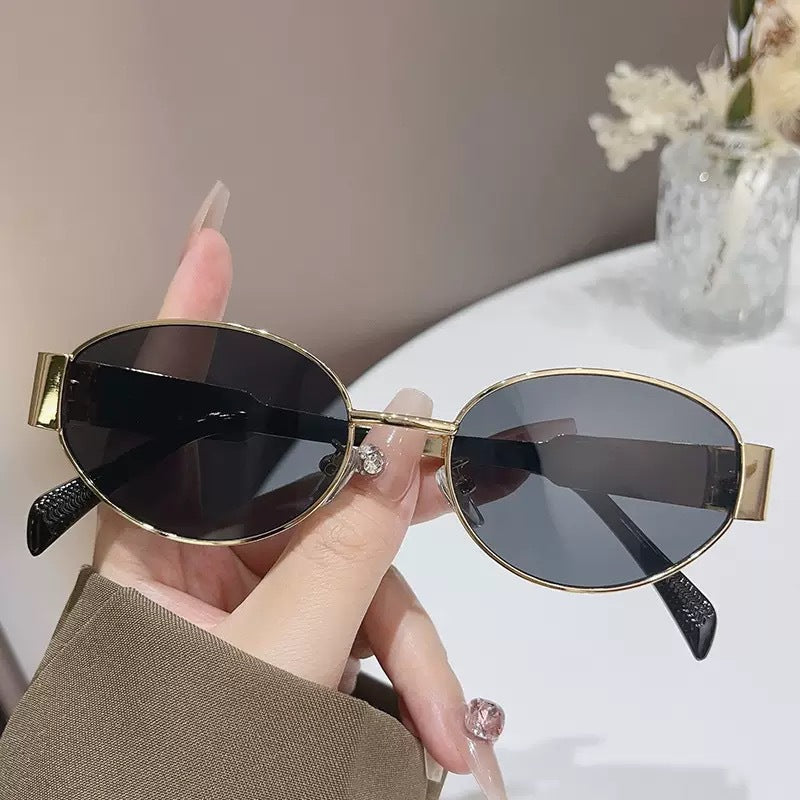 Load image into Gallery viewer, Summer Oval UV400 Sunglasses with Metal Frame

