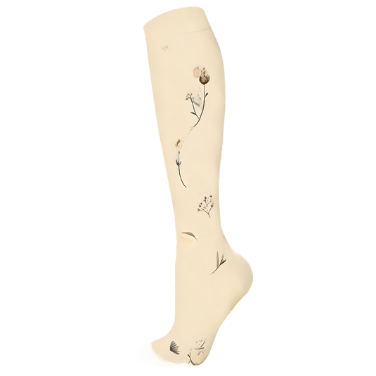 Floral Pattern Sports Compression Socks 200N Support