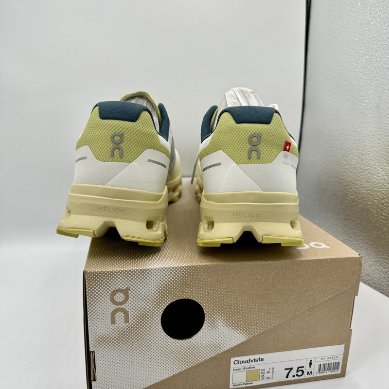 Load image into Gallery viewer, On Running Cloudvista Running Shoes Ivory Endive yellow green men’s trail
