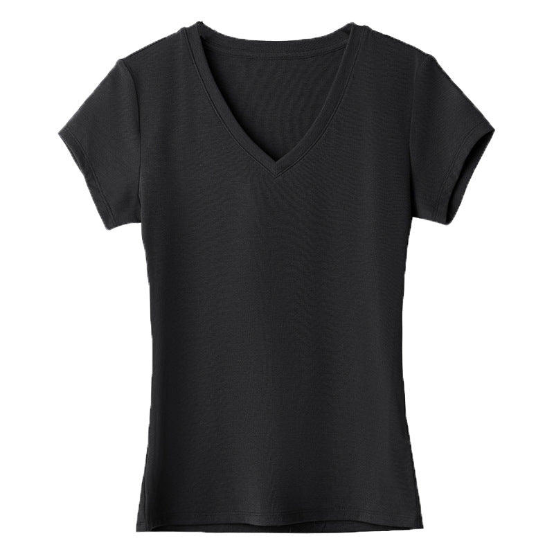 Load image into Gallery viewer, A simple straight-shoulder V-neck base layer top
