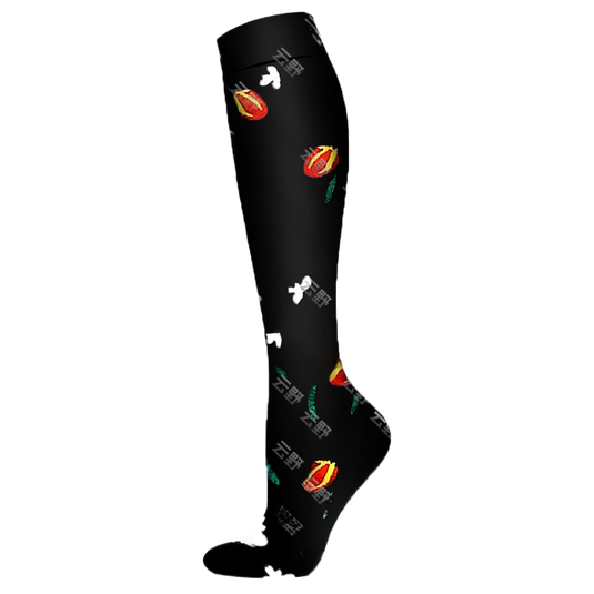 Floral Pattern Sports Compression Socks 200N Support