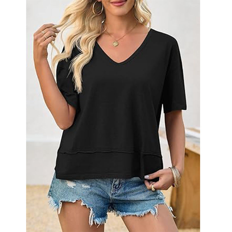 Load image into Gallery viewer, Women's V-Neck Sleeveless T-Shirt
