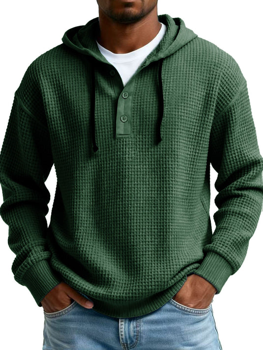 Men's Digital Print Ribbed V-Neck Half-Zip Sweatshirt