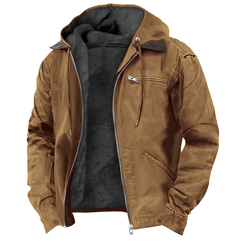 Load image into Gallery viewer, Mens Fleece Lined Hooded Jacket
