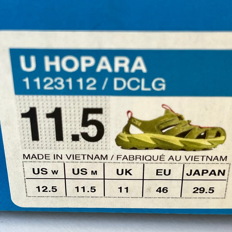 Load image into Gallery viewer, Hoka Hopara Hiking Sandal Wet / Dry shoe in Dark Citron Luminary Green
