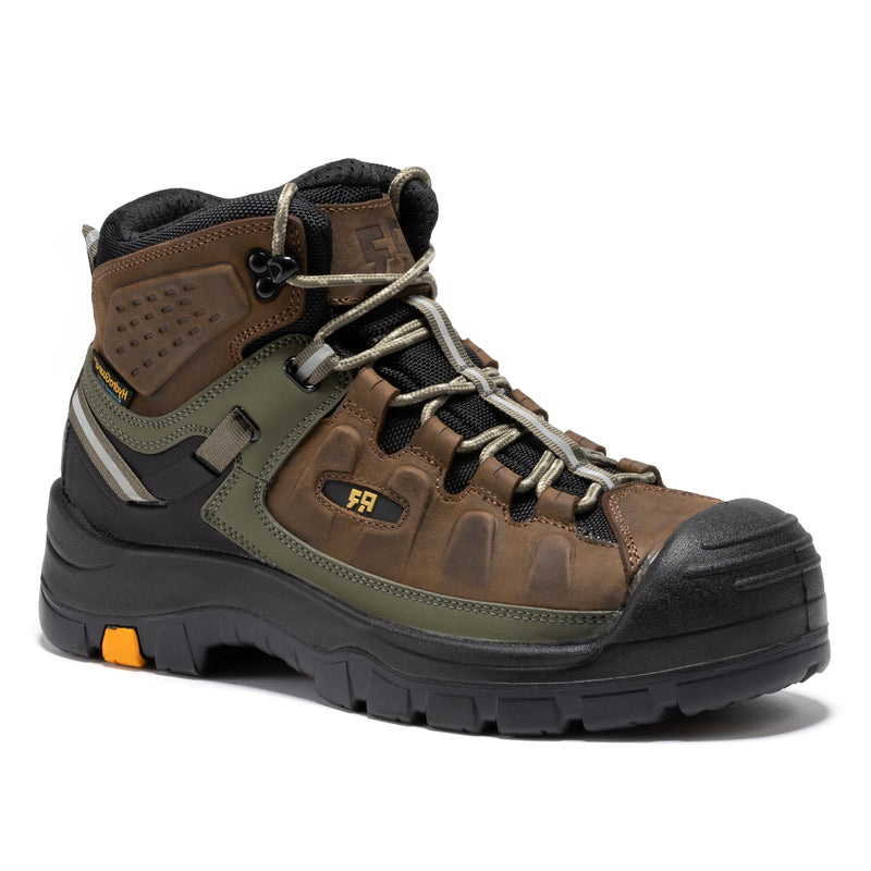 Load image into Gallery viewer, ROCKROOSTER Woodland Brown 6 inch Composite Toe Waterproof Leather Work Boots AK661
