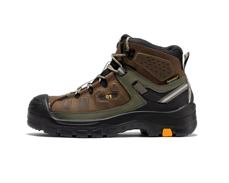 Load image into Gallery viewer, ROCKROOSTER Woodland Brown 6 inch Composite Toe Waterproof Leather Work Boots AK661
