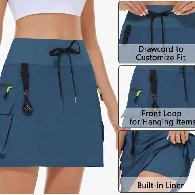Load image into Gallery viewer, Womens Hiking Cargo Skirt Pants
