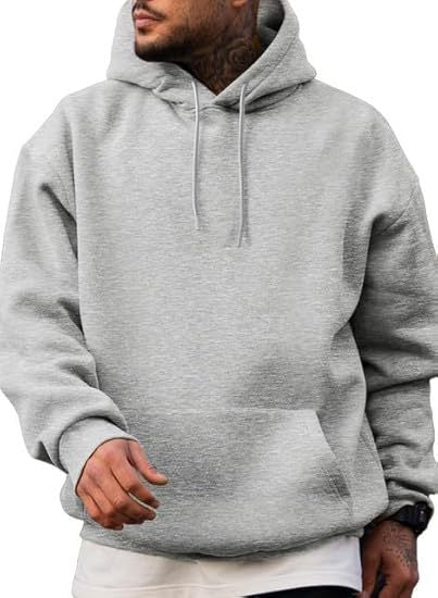 Men's Cotton-Blend Pullover Hoodie