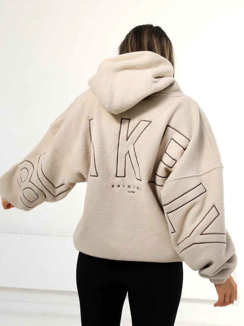 Load image into Gallery viewer, Polar Fleece Embroidered Hooded Sweatshirt
