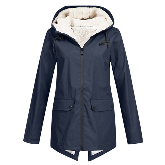 Fleece Lined Waterproof Windproof Hooded Jacket