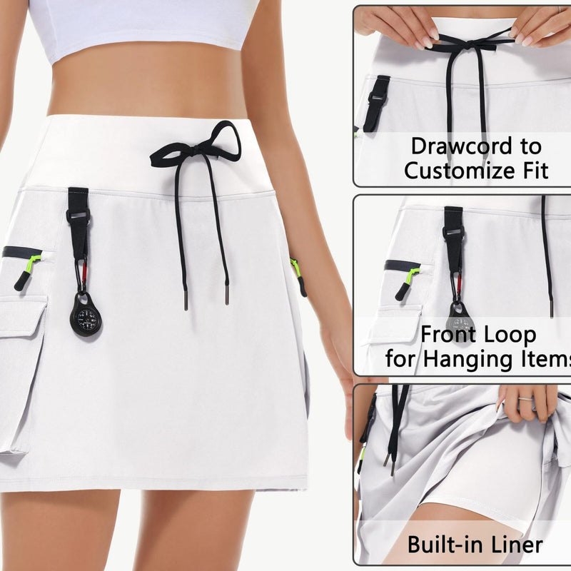 Load image into Gallery viewer, Womens Hiking Cargo Skirt Pants

