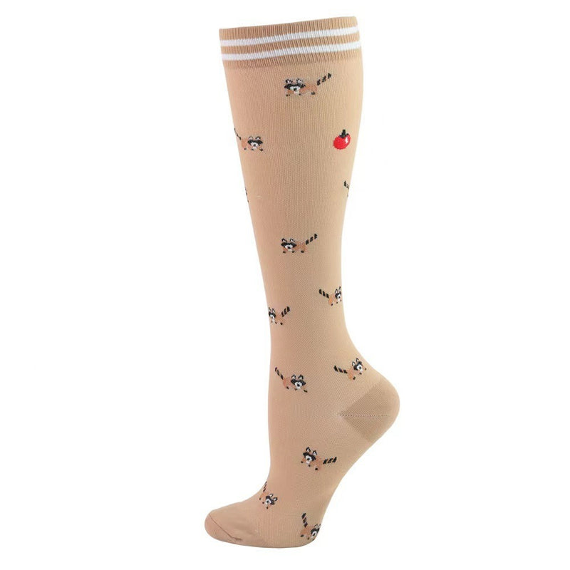 Load image into Gallery viewer, Floral Pattern Sports Compression Socks 200N Support
