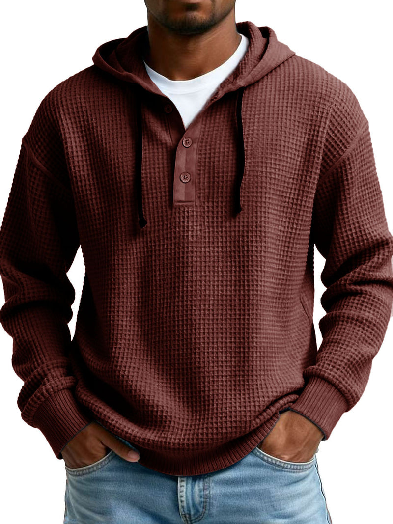 Load image into Gallery viewer, Men's Digital Print Ribbed V-Neck Half-Zip Sweatshirt
