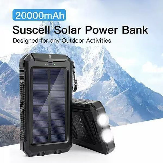 Portable power bank with a camping light
