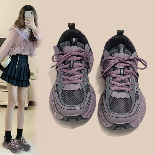 Women's Platform Casual Sneakers Breathable Mesh Running Shoes