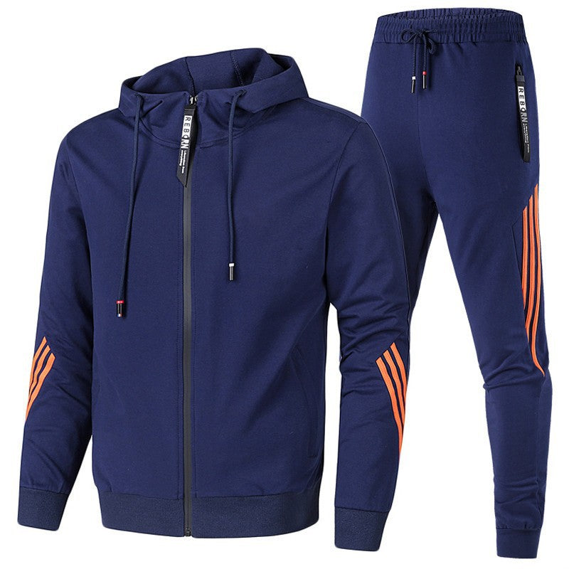 Load image into Gallery viewer, Men's Fleece-Lined Hooded Sweatshirt and Pants Set
