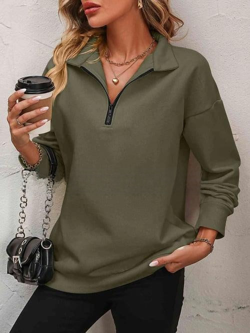 Zip-Collar Sweatshirt