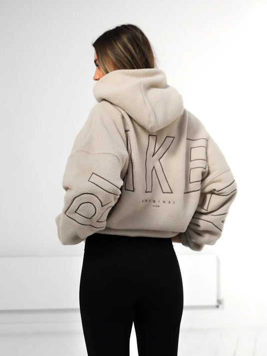 Polar Fleece Embroidered Hooded Sweatshirt