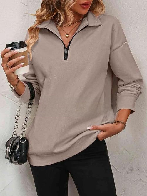 Load image into Gallery viewer, Zip-Collar Sweatshirt
