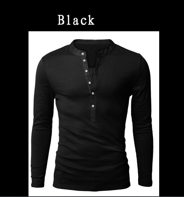 Load image into Gallery viewer, Casual Men&#39;s Slim Solid Color Long-sleeved T-shirt
