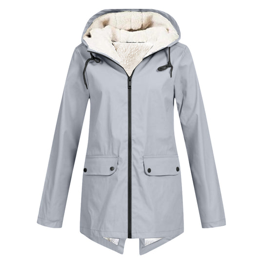 Fleece Lined Waterproof Windproof Hooded Jacket