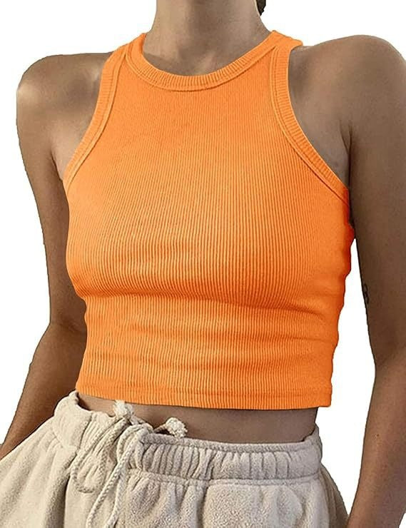 Load image into Gallery viewer, Womens Ribbed Sleeveless T-shirt
