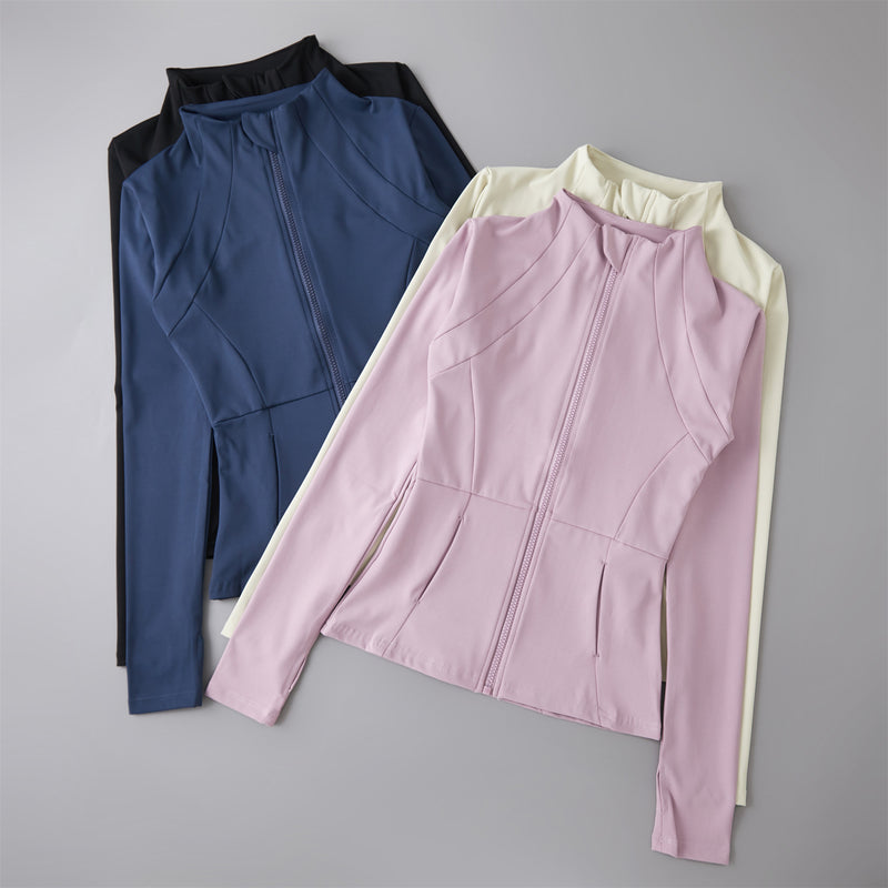 Load image into Gallery viewer, Women's Fitness Zipper Jacket Long Sleeve Sun Protection
