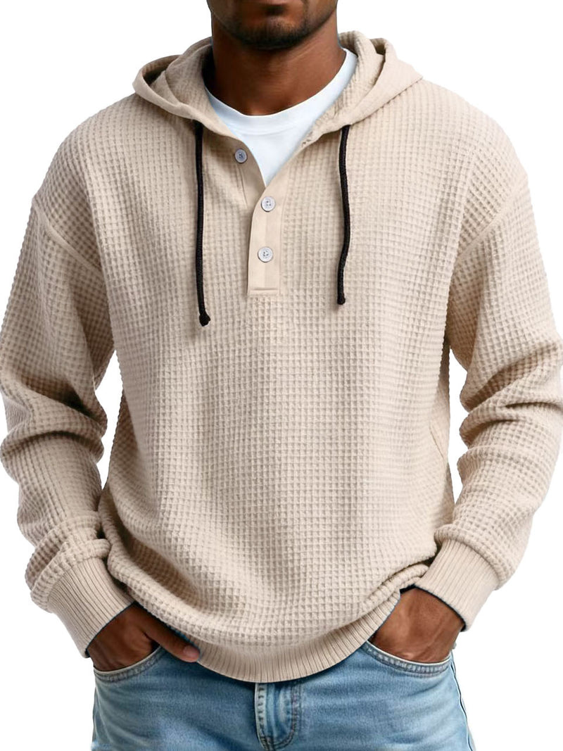 Load image into Gallery viewer, Men's Digital Print Ribbed V-Neck Half-Zip Sweatshirt
