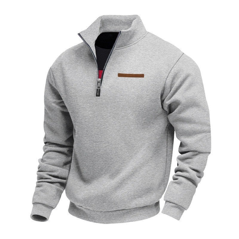 Load image into Gallery viewer, Men's Half-Zip Stand Collar Sweatshirt
