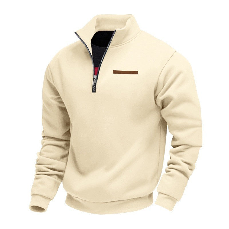 Load image into Gallery viewer, Men's Half-Zip Stand Collar Sweatshirt
