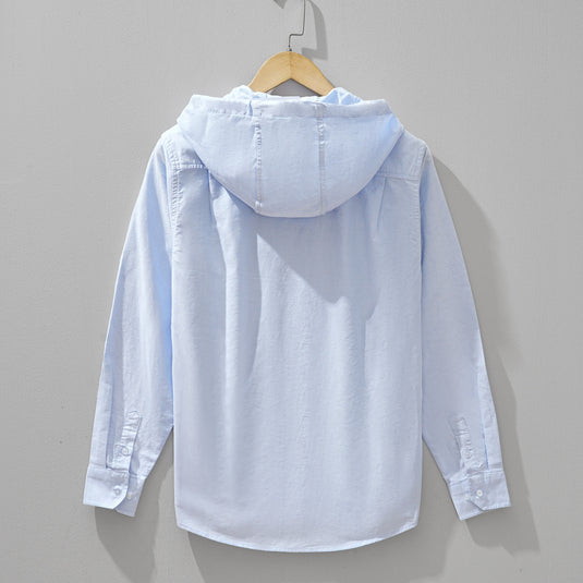Trendy Hooded Long-Sleeve Shirt