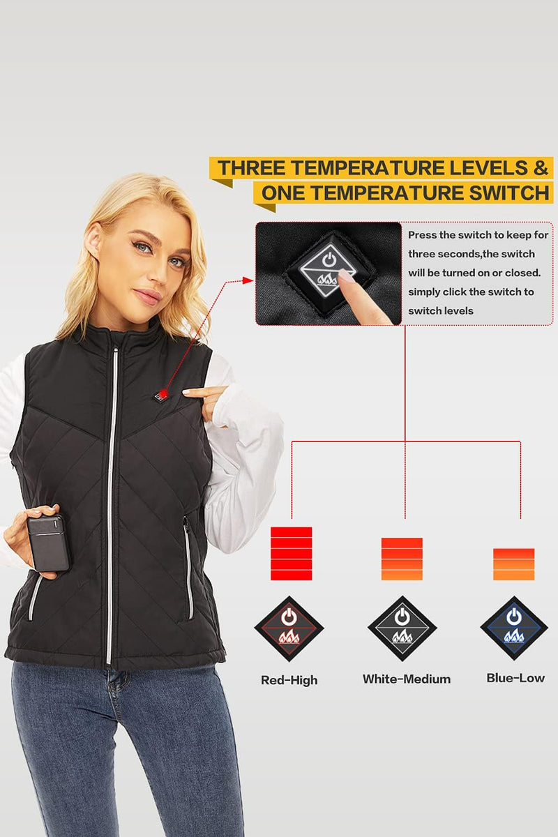 Load image into Gallery viewer, Heated Vest for Women USB Charging Heating Clothing with Battery Pack Included 
