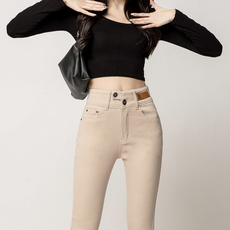 Load image into Gallery viewer, High-Waisted Fleece-Lined Women's Jeans
