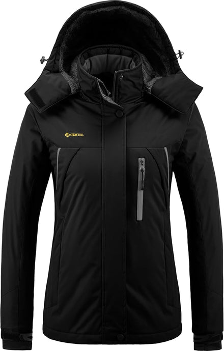 Women’s Mountain Waterproof Ski Snow Jacket Winter Windproof Rain Jacket with Hood