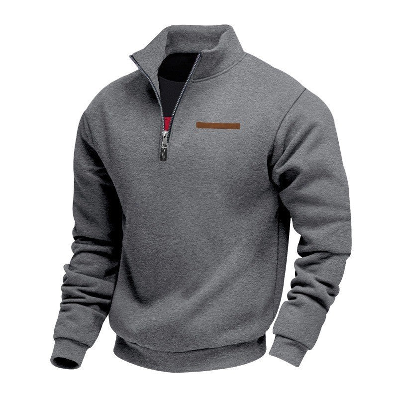 Load image into Gallery viewer, Men's Half-Zip Stand Collar Sweatshirt
