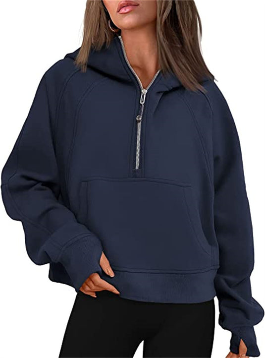 Fleece-Lined Half-Zip Sweatshirt