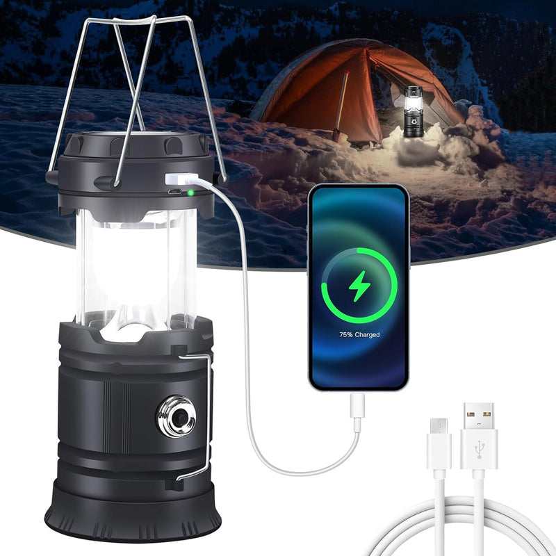 Load image into Gallery viewer, Portable Solar USB Camping Lantern Light
