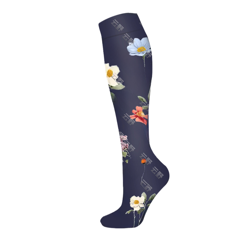 Load image into Gallery viewer, Floral Pattern Sports Compression Socks 200N Support
