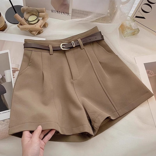Womens High Waist Wide Leg Shorts