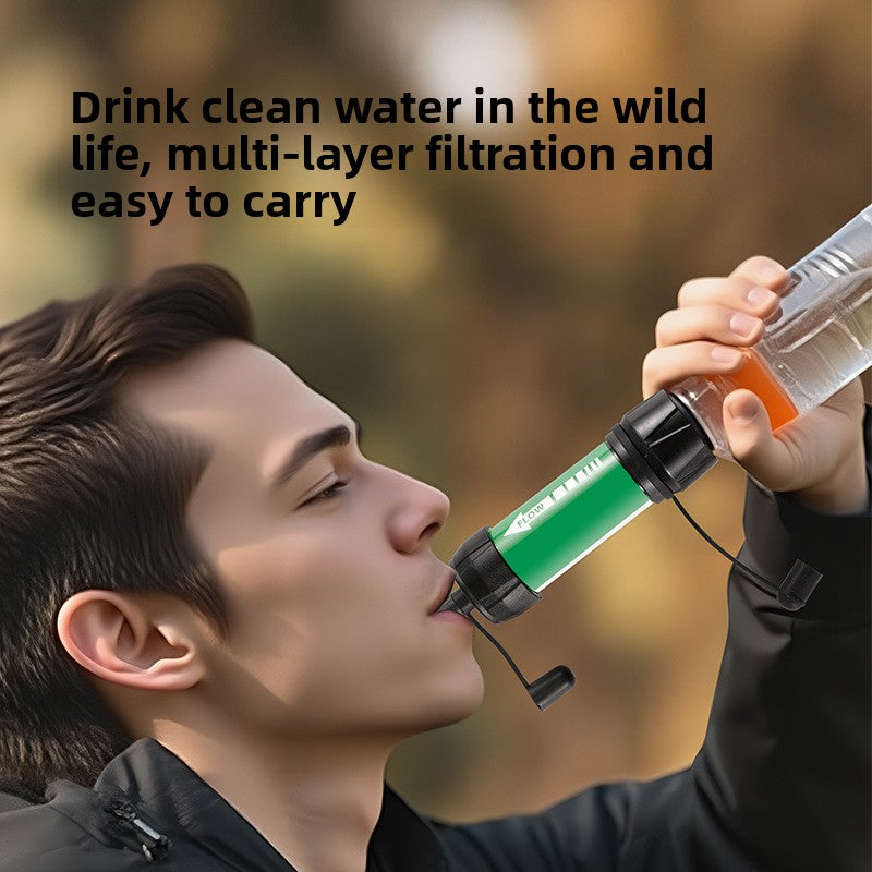 Load image into Gallery viewer, Portable Outdoor Water Filter Purifier Straw
