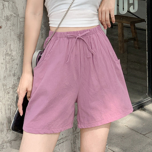 Women's Cotton Linen Casual Shorts