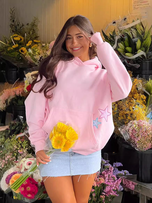 Women's Star Embroidered Hoodie