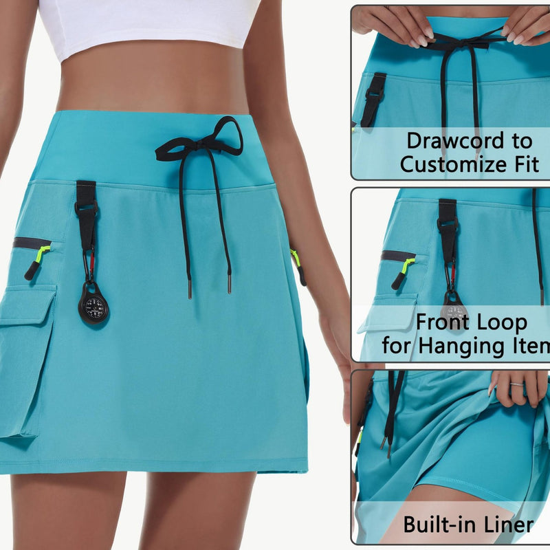 Load image into Gallery viewer, Womens Hiking Cargo Skirt Pants

