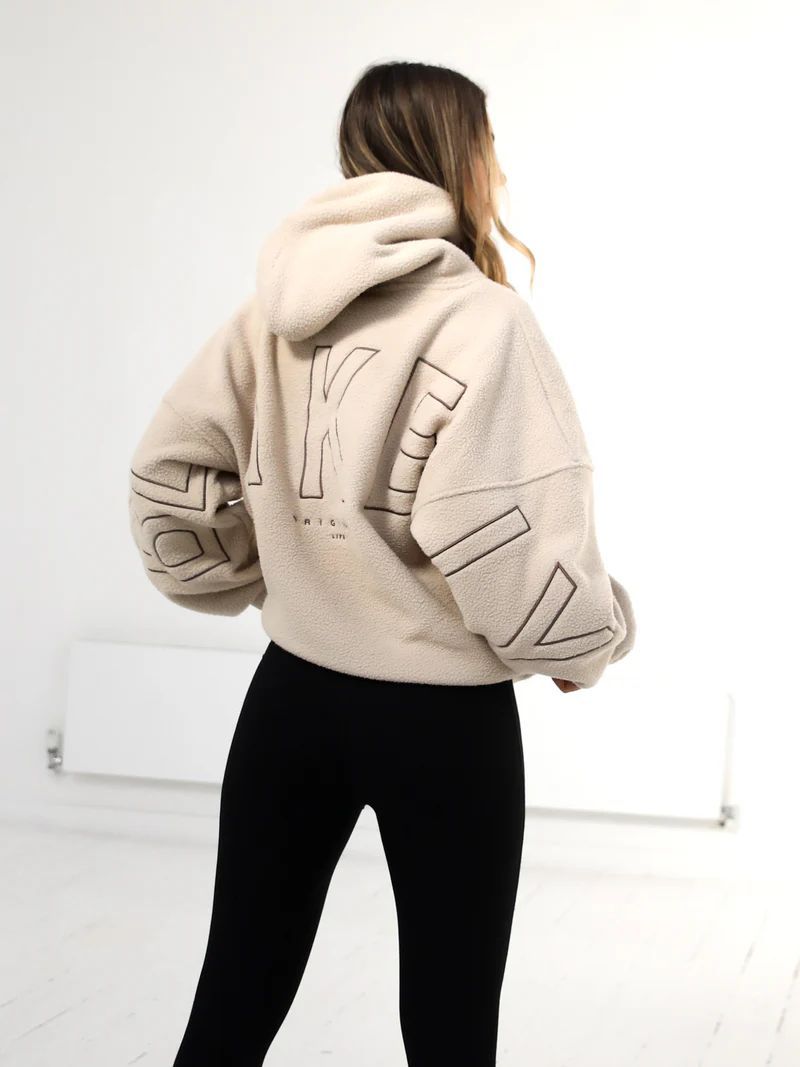 Load image into Gallery viewer, Polar Fleece Embroidered Hooded Sweatshirt
