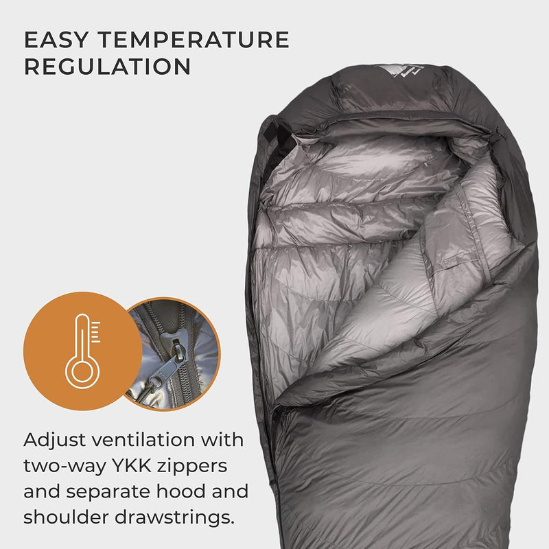 Load image into Gallery viewer, Katahdin 32 F Hiking &amp; Backpacking Sleeping Bag - 4 Season, 625FP Ultralight, Water Resistant - Short
