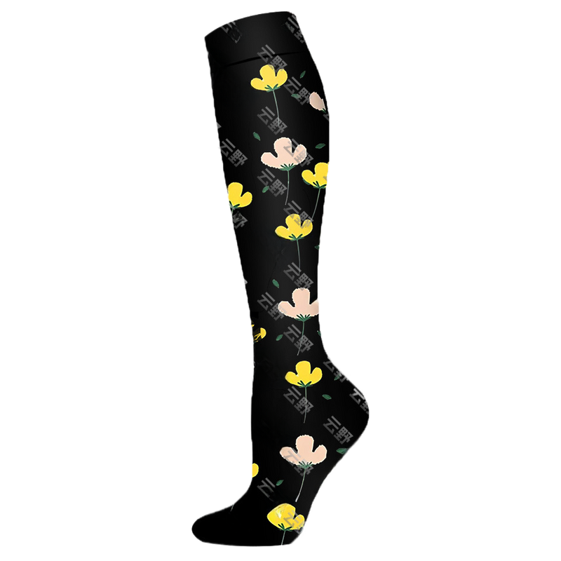 Load image into Gallery viewer, Floral Pattern Sports Compression Socks 200N Support
