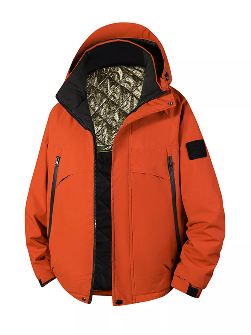 Load image into Gallery viewer, Full Size Hooded Zip Up Winter Jacket Plus Size
